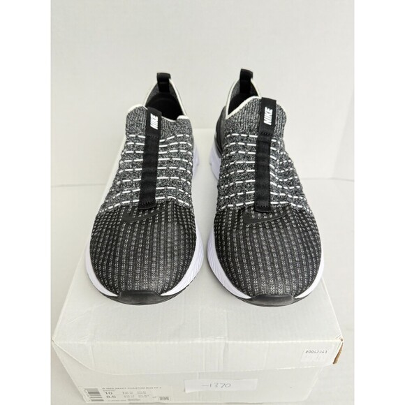 -1370 Nike React Phantom Run FK 2, Black/White-US 10 Womens - Picture 3 of 5
